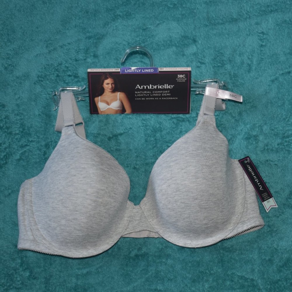 Ambrielle Underwire Demi Grey Bra 38C